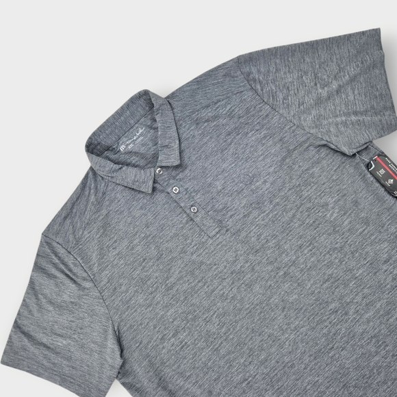 NWT Travis Mathew Shirt Mens XXL Gray New Golf Polo Heater Performance Stretch - Picture 2 of 11